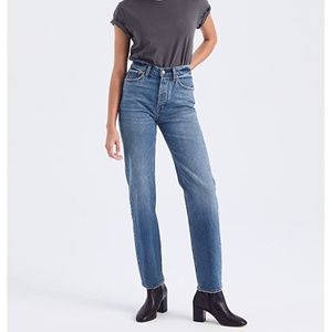 Abercrombie Curve Love High Rise Dad Jeans Medium Wash 28S Short Petite